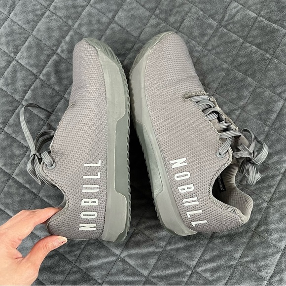 Nobull Shoes Women's Size 8.5 Impact Sneaker Gray Mesh Lace Up Trainers - Picture 8 of 10